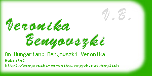 veronika benyovszki business card